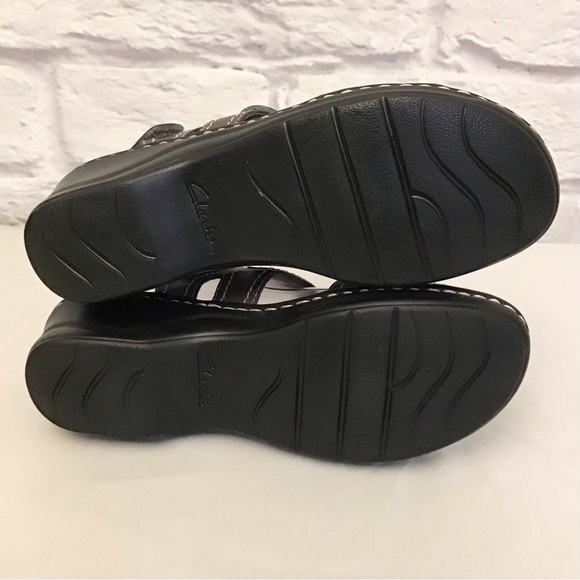 Clarks 8 Lexi Q Walnut Women’s Leather Footbed Sandals Brown Comfort Shoes - Picture 7 of 12